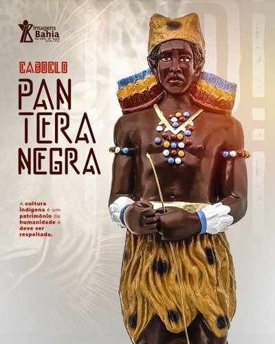Caboclo Pantera Negra de 45cm