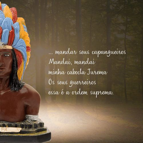 Caboclo Tupã busto de 40cm