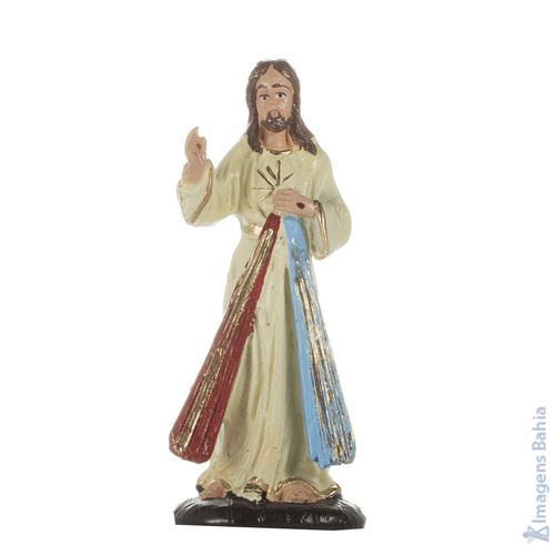 Imagem de Cristo Misericordioso em resina de 10cm