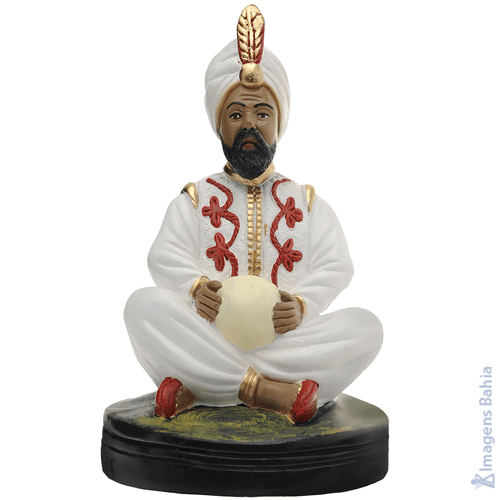 Imagem de Deus Hindu com bola e roupa branca de 25cm