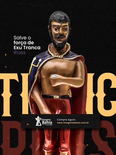 Exu Tranca Rua das Almas de 60cm