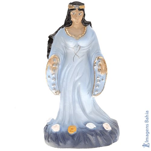 Imagem de Iemanjá em resina Roupa Branca de 15cm
