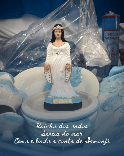 Iemanjá roupa branca de 100cm