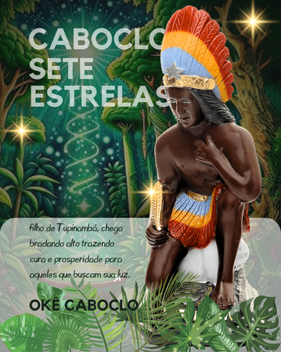 Caboclo Sete Estrelas de 20cm