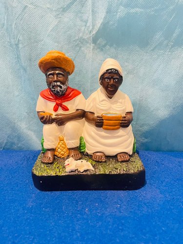 Casal de Pretos Velhos de 20cm