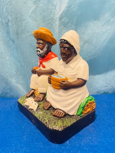 Casal de Pretos Velhos de 20cm