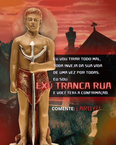 Exu Tranca Rua em pé de 120cm
