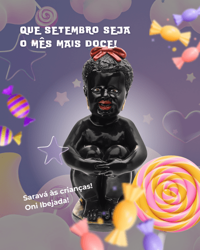 Pretinha da Sorte de 15cm