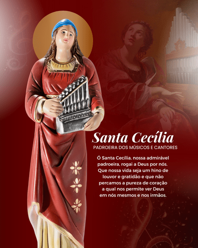 Santa Cecília de 20cm