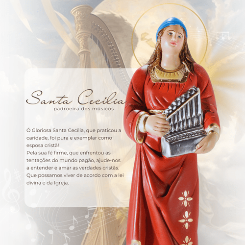Santa Cecília de 20cm