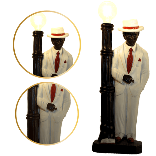 Zé Pelintra no poste iluminado de 60cm