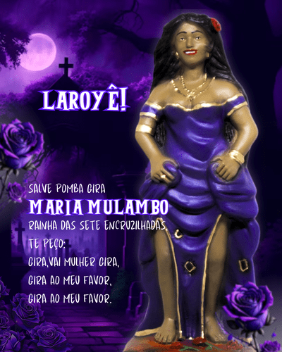 Maria Mulambo rica roupa roxa de 20cm