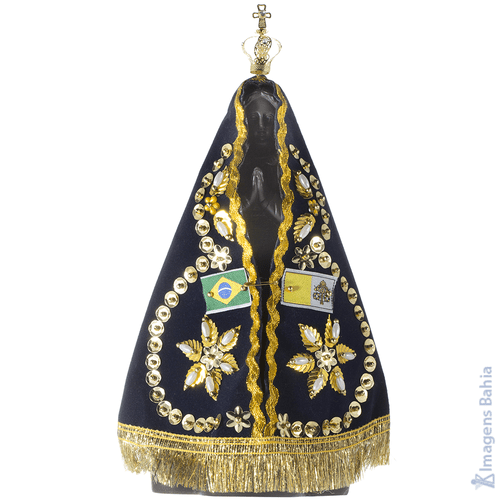 Imagem de Nossa Senhora Aparecida facsimile com manto e coroa de 40cm