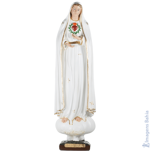 Imagem de Nossa Senhora de Fátima Sagrado Coração de 80cm