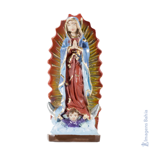 Imagem de Nossa Senhora de Guadalupe em resina de 10cm