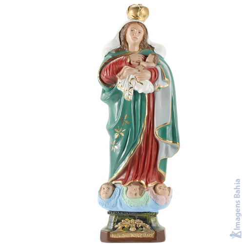 Imagem de Nossa Senhora de Nazareth estilo barroco de 30cm