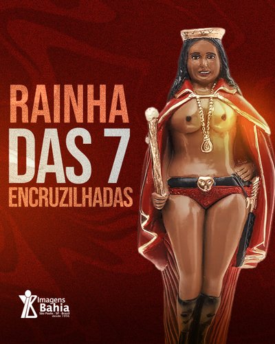 Pomba Gira Rainha das Sete Encruzilhadas de 30cm