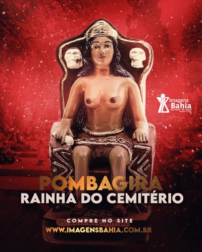 Pomba Gira Rainha do cemitério de 40cm