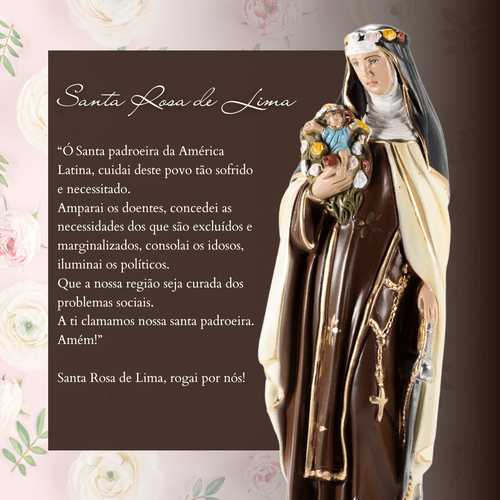 Santa Rosa de Lima de 30cm