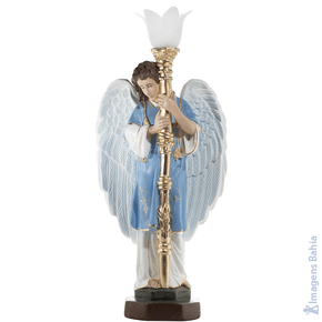 Imagem de Anjo Candelabro esquerdo roupa rosa com instalação de 60cm