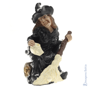 Imagem de Bruxa Com Caveira de 15cm