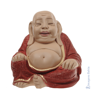 Imagem de Buda com manto trabalhado de 25cm