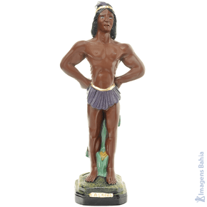 Caboclo Pena Roxa de 40cm