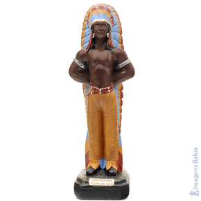 Imagem de Caboclo Ubirajara Peito de Aço de 20cm Imagem de Caboclo Ubirajara Peito de Aço de 20cm