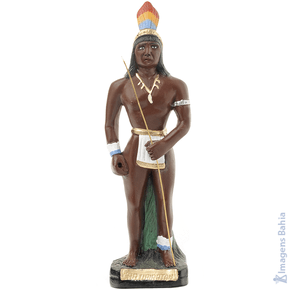 Imagem de Caboclo Ubiratan de 25cm Imagem de Caboclo Ubiratan de 25cm