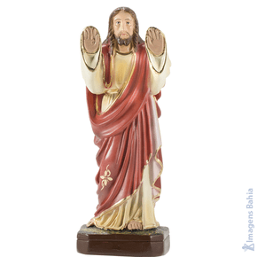 Cristo Abençoando (Manto Vermelho Braço Para Frente) de 60cm