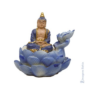 Imagem de Incensario De Buda Azul  de 15CM