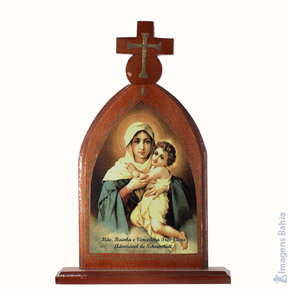 Mãe Rainha (Quadro De Madeira) de 23cm