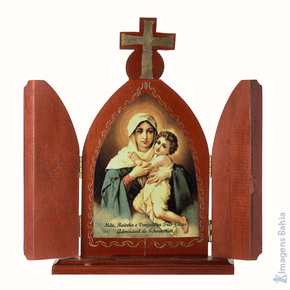 Mãe Rainha(Quadro Madeira Com Porta) de 23cm