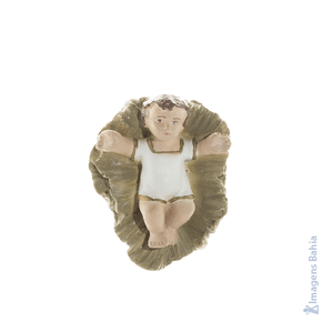 Imagem de Menino Jesus Com Manjedoura (Azul) de 5cm