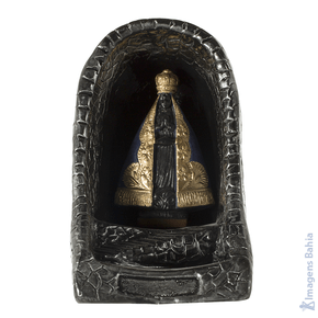 Nossa Senhora Aparecida na gruta de 18cm