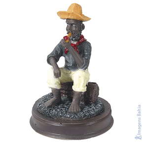 Imagem de Preto Velho em resina de 15cm