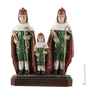 São Cosme, Damião e Doum roupa vermelha de 100cm