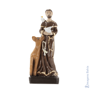 São Francisco de Assis em resina de 10cm