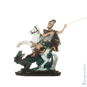 São Jorge em resina de 10cm