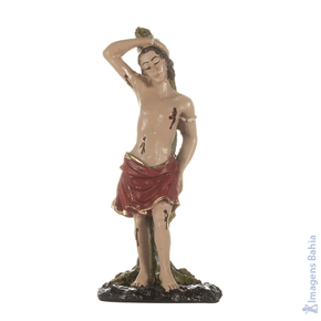 Imagem de São Sebastião em resina de 10cm