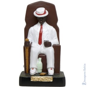 Imagem de Zé Pelintra no Trono de 20cm