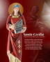 Imagem Santa Cecília de 60cm